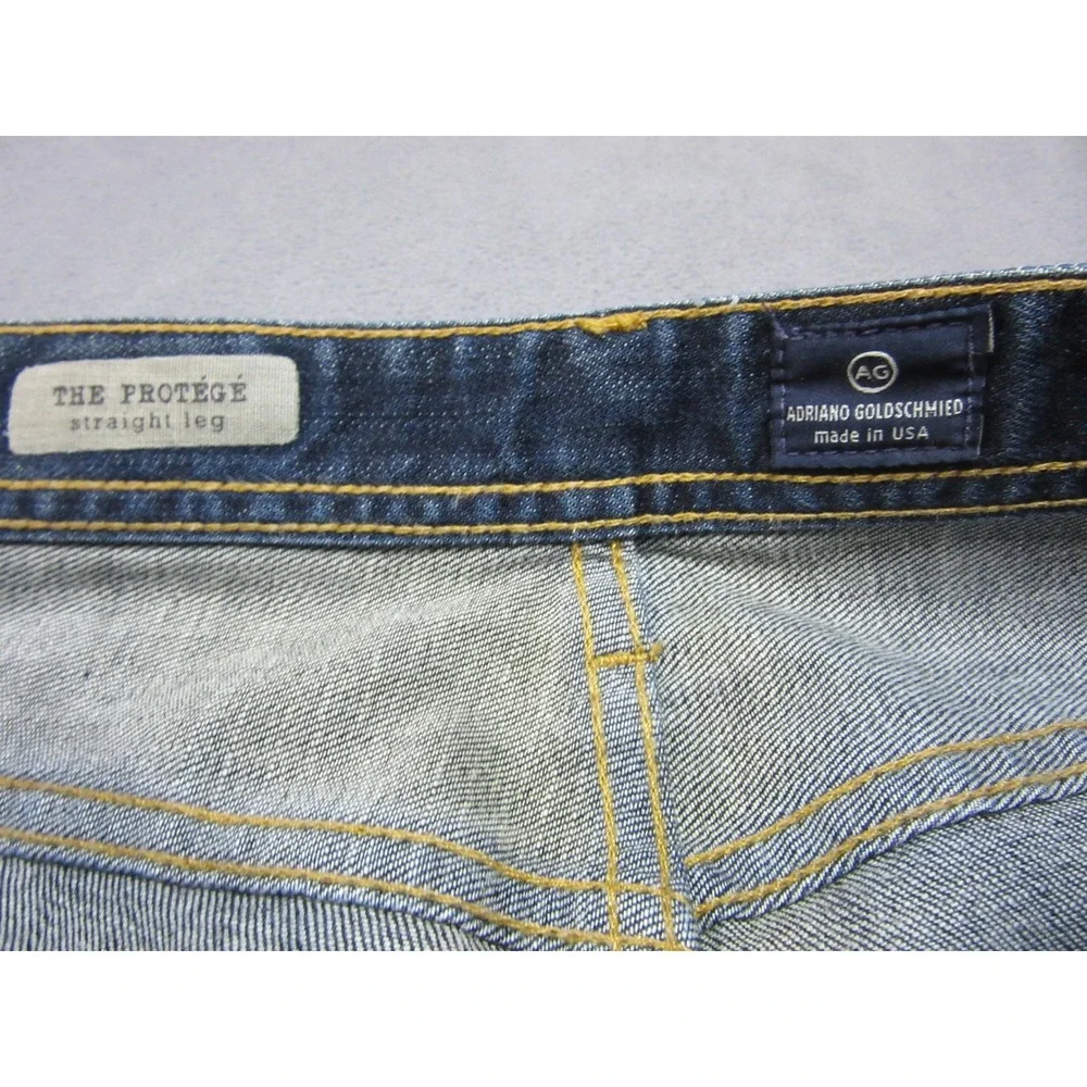 AG Adriano Goldschmied Protege Jeans Mens 36x34 Blue Straight Leg Stretch